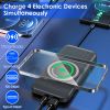 10000mAh 22.5W Magnetic Wireless Power Bank PD Fast Charging Portable Charger with Built-in Type-C Cables 15W Wireless Charging
