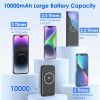 10000mAh 22.5W Magnetic Wireless Power Bank PD Fast Charging Portable Charger with Built-in Type-C Cables 15W Wireless Charging