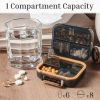 Medicine Pill Organizer Travel Cute Pill Container Small Pill Box 7 Compartments