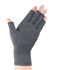 1pair Compression Arthritis Gloves Pain Relief Gloves ( Buy A Size Up ) (Color: gray)