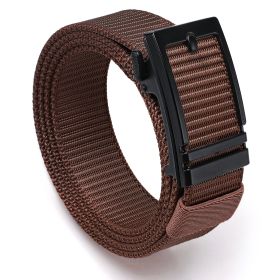 Hefujufang Nylon Ratchet Belt Golf Belt Cobra Buckle for Men/Women Web Belt with Automatic Slide Buckle,Valentines day gift… (coloor: coffee)