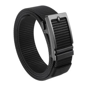 Hefujufang Nylon Ratchet Belt Golf Belt Cobra Buckle for Men/Women Web Belt with Automatic Slide Buckle,Valentines day gift… (coloor: black)