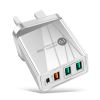 36W PD20W EU/US/UK Plug 4USB Charger Quick Charge 3.0 For Phone Adapter For Huawei IPhone Portable Wall Mobile Charger Fast Charger