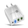 36W PD20W EU/US/UK Plug 4USB Charger Quick Charge 3.0 For Phone Adapter For Huawei IPhone Portable Wall Mobile Charger Fast Charger