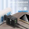 36W PD20W EU/US/UK Plug 4USB Charger Quick Charge 3.0 For Phone Adapter For Huawei IPhone Portable Wall Mobile Charger Fast Charger